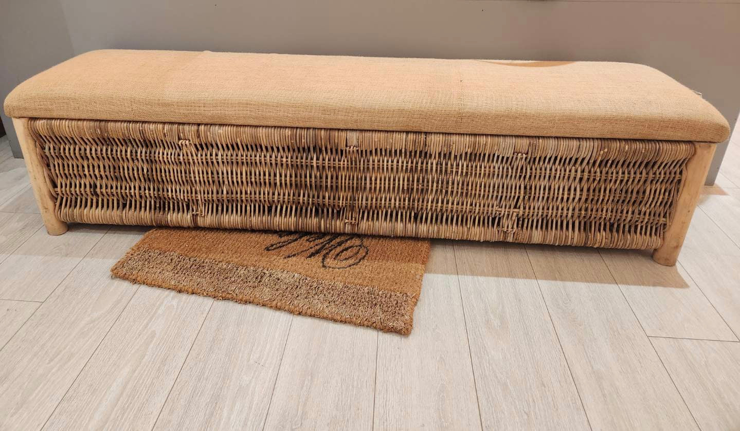 Tahiti Wicker Storage Bench