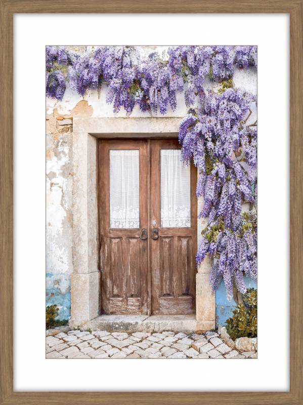 Wisteria Framed Glass Art