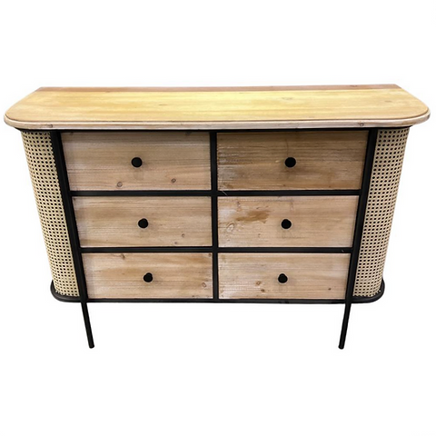 Gabrielle 6 Drawers Console