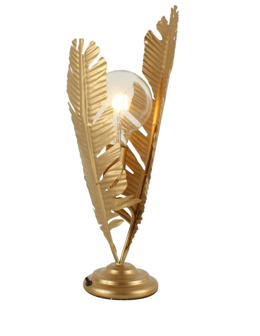 Banana Leaf Gold Lamp