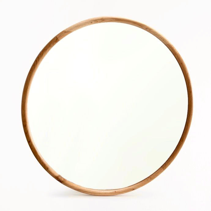 Round Oak Mirror