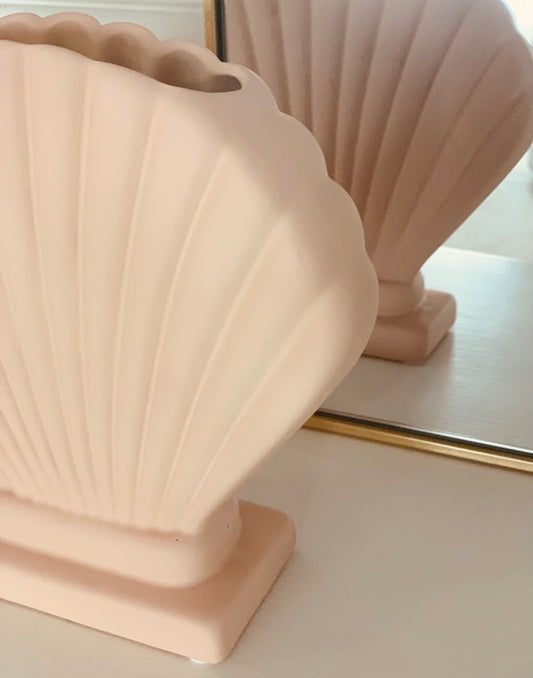 Dusty Pink Shell Vase