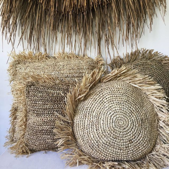 Bora Bora Raffia Cushion