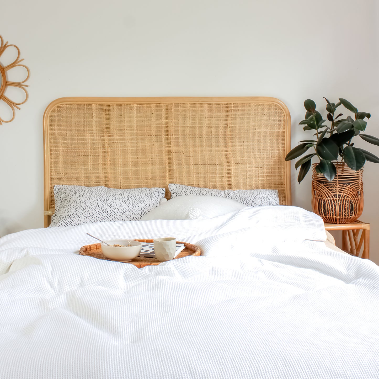 Jepara Rattan Bed Head