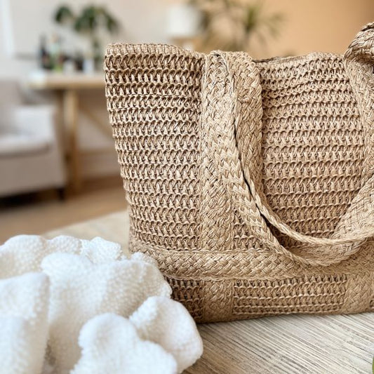 Oversized Hyacinth Tote