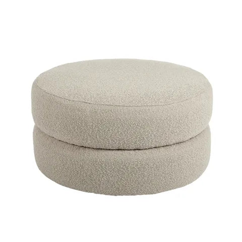 Taupe Boucle Ottoman