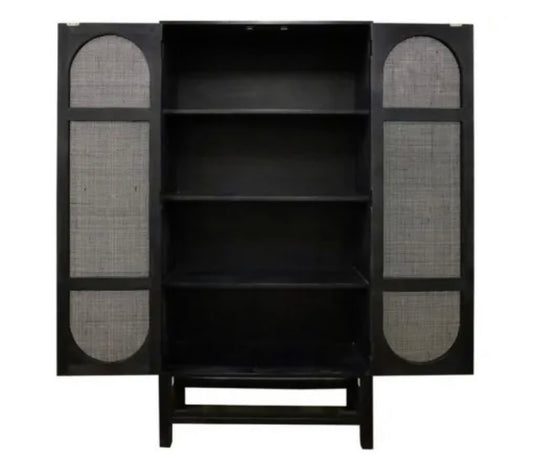 Oberon Rattan Cabinet