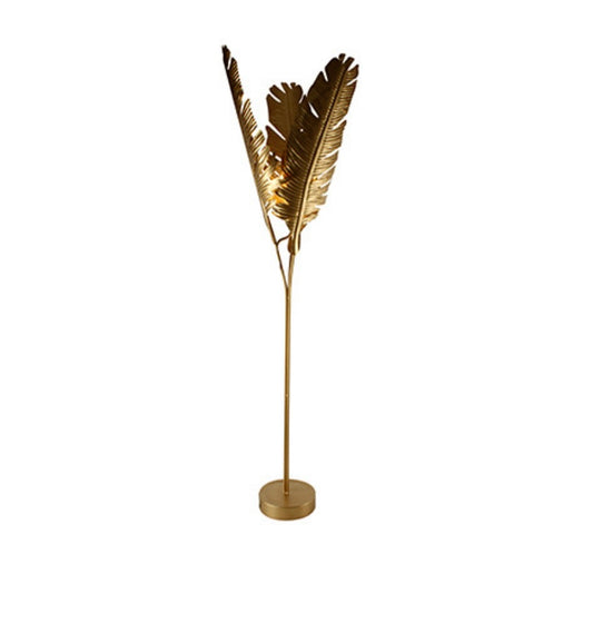 Banana Leaf Gold Lamp