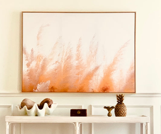 Sea Breeze Pampas framed canvas