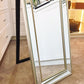 GLAM Beaded Silver Cheval Mirror