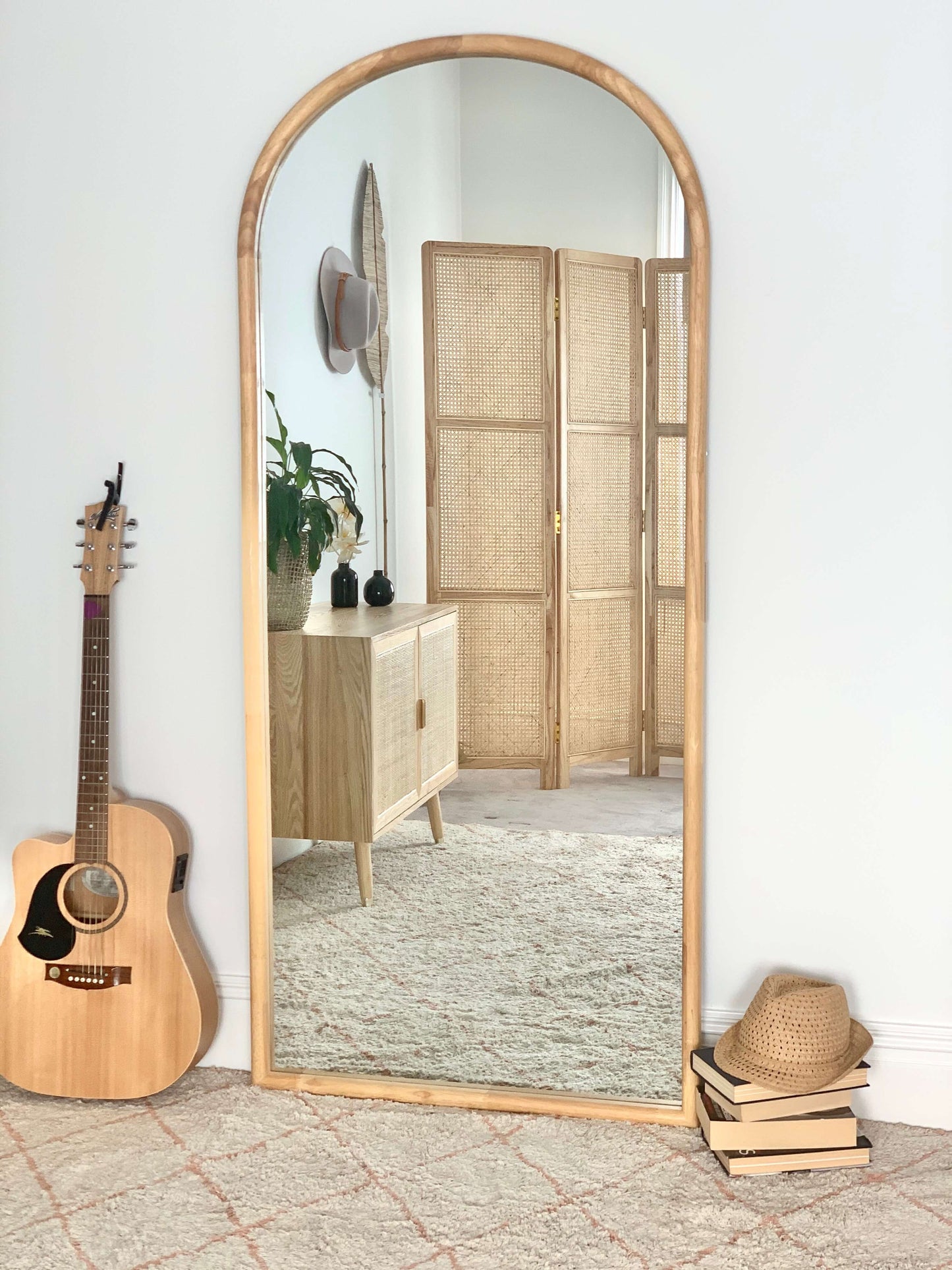 Arch Oak Timber Mirror