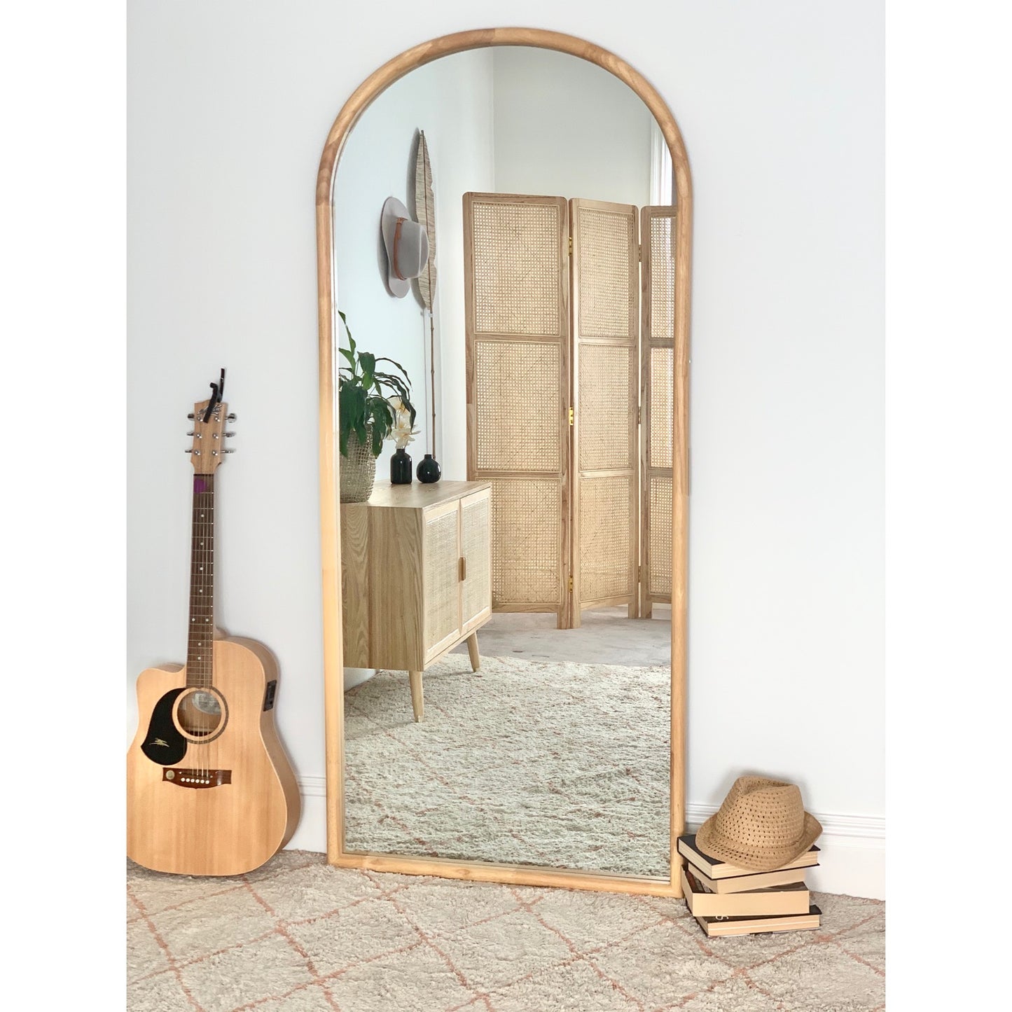 Arch Oak Timber Mirror