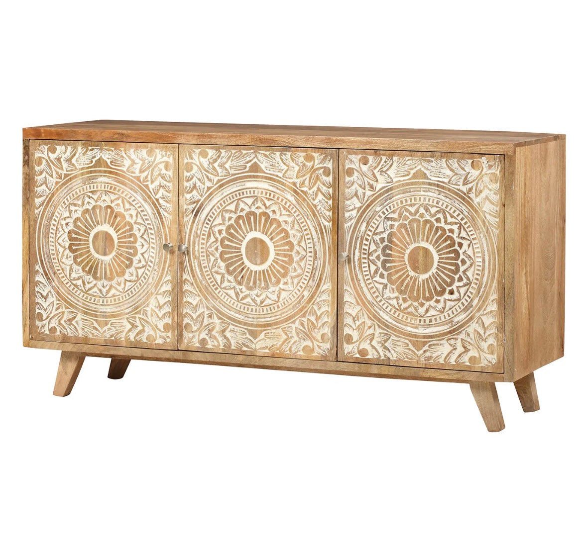 Mandala Carved Sideboard