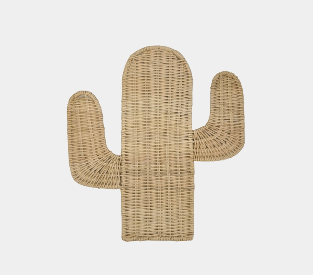 Rattan Cactus Wall Decor