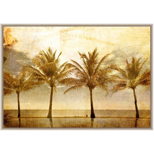 Vintage Gild Palms Canvas